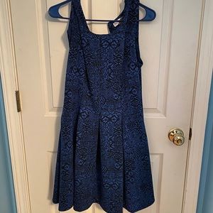 Blue patterned Dress